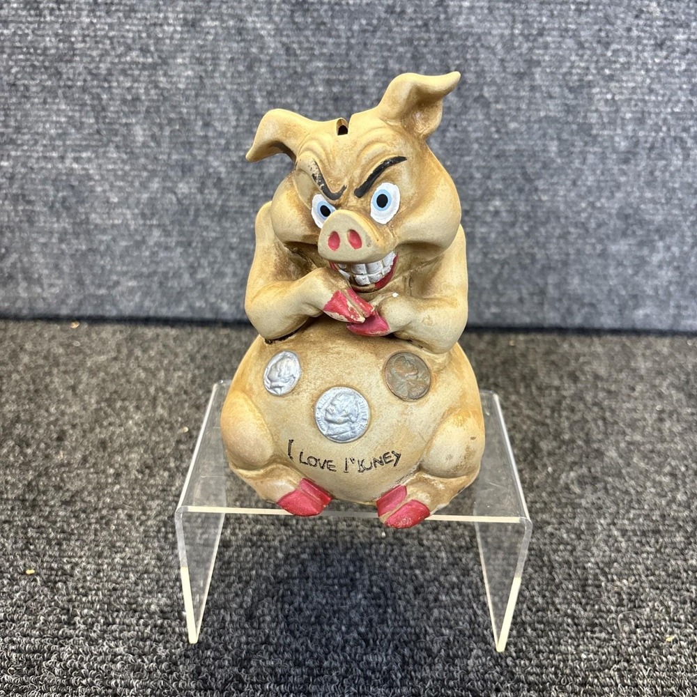 Vtg~I Love Money~Greedy Pig/Piggy Bank~1960s~Japan